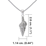 Seashell Silver Pendant With Chain Set TSE751 - Jewelry