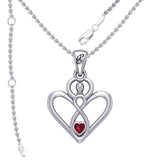 Gemstone Elegance Eternal Goddess Love Sterling Silver Immortal Love Pendant with Chain by Peter Stone TSE880