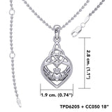 Celtic Claddagh Triquetra Heart Sterling Silver Pendant - Symbol of Eternal Love by Peter Stone Jewelry TPD6205 - Jewelry