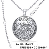 Experience Divine Guidance: The Seven Archangels Silver Pendant - TPD5154 | Embrace Heavenly Protection and Spiritual Connection