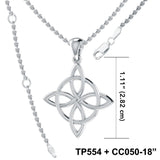 Celtic Quaternary Knot Silver Pendant TP554 - Jewelry