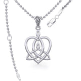 Celtic Motherhood Triquetra or Trinity Heart Silver Pendant TPD5782 - Jewelry