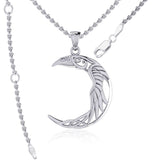 The Celtic Moon Raven Silver Pendant TPD5261