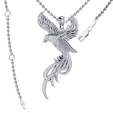 Soar to the Heavens Flying Phoenix Sterling Silver Pendant TPD5072