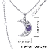 Blue Moon Silver Pendant with Gemstone TPD4056