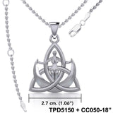 The majestic power of three ~ Silver Trinity Goddess Pendant TPD5150 - Jewelry
