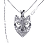 Celtic Wolf Spirit with Meaningful Gemstone Sterling Silver Pendant – Mystical Symbol of Spiritual Connection and Strength by Peter Stone Jewelry TPD6213 - Jewelry