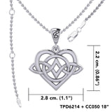 Celtic Symbol of everlasting love Eternal Love Sterling Silver Pendant – Timeless Symbol of Love and Devotion by Peter Stone Jewelry TPD6214