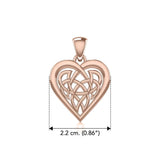 Celtic Knot Heart Rose Gold Pendant UPD3015