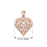 Celtic Knot Heart Rose Gold Pendant UPD3015