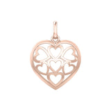 Heart in Heart Rose Gold Pendant UPD3422 - Jewelry