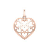 Heart in Heart Rose Gold Pendant UPD3422