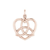 Trinity in Heart Rose Gold Pendant UPD3423 - Jewelry