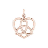 Trinity in Heart Rose Gold Pendant UPD3423