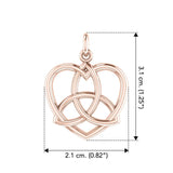 Trinity in Heart Rose Gold Pendant UPD3423 - Jewelry