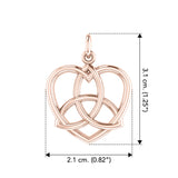 Trinity in Heart Rose Gold Pendant UPD3423