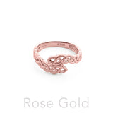 Celtic Knot Infinity Solid Gold Band Ring GRI2617