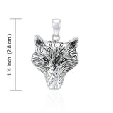 Wolf Head Sterling Silver Pendant VP006