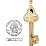 The Bewitching Key Of Magick Silver with Vermeil Plate Pendant by Sabrina...the Ink Witch VPD733