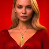 The Bewitching Key Of Magick Silver with Vermeil Plate Pendant by Sabrina...the Ink Witch VPD733