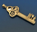 The Bewitching Key Of Magick Silver with Vermeil Plate Pendant by Sabrina...the Ink Witch VPD733
