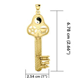 The Bewitching Key Of Magick Silver with Vermeil Plate Pendant by Sabrina...the Ink Witch VPD733