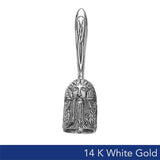 The Green Man Hand Bell in 14 Karat White Gold WPD6187