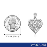 Celtic Knot Heart White Gold Pendant WPD3015 - Jewelry