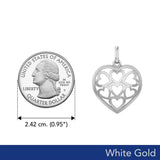 Heart in Heart White Gold Pendant WPD3422 - Jewelry