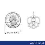 Trinity in Heart White Gold Pendant WPD3423 - Jewelry