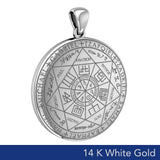 Experience Divine Guidance: The Seven Archangels Solid White Gold Pendant - WPD5154 | Embrace Heavenly Protection and Spiritual Connection