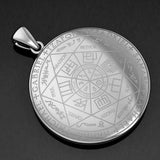 Experience Divine Guidance: The Seven Archangels Solid White Gold Pendant - WPD5154 | Embrace Heavenly Protection and Spiritual Connection