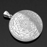 Experience Divine Guidance: The Seven Archangels Solid White Gold Pendant - WPD5154 | Embrace Heavenly Protection and Spiritual Connection