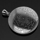 Experience Divine Guidance: The Seven Archangels Solid White Gold Pendant - WPD5154 | Embrace Heavenly Protection and Spiritual Connection