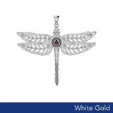 The Celtic Dragonfly with Recovery Solid White Gold Pendant WPD5389