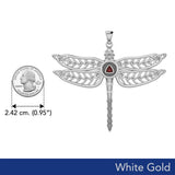 The Celtic Dragonfly with Recovery Solid White Gold Pendant WPD5389 - Jewelry