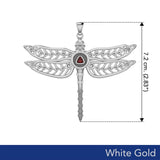 The Celtic Dragonfly with Recovery Solid White Gold Pendant WPD5389 - Jewelry