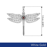 The Celtic Dragonfly with Recovery Solid White Gold Pendant WPD5389