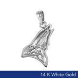 Celtic Howling Wolf Solid Gold Pendant GPD5717 - Jewelry