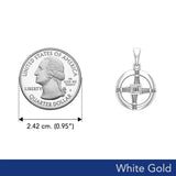 Saint Brigids Cross Solid White Gold Pendant WPD5882
