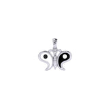 Harmony and Balance Solid Gold Yin Yang Butterfly Pendant GPD6210