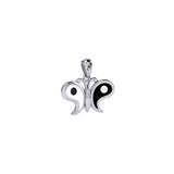 Harmony and Balance Solid Gold Yin Yang Butterfly Pendant GPD6210