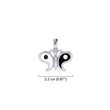 Harmony and Balance Solid Gold Yin Yang Butterfly Pendant GPD6210