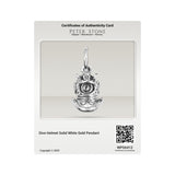 Dive Helmet Solid Gold Pendant GPD6412