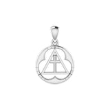Spiritual Large AA Symbol Solid Gold Pendant GPD6451