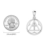 Spiritual Large AA Symbol Solid Gold Pendant GPD6451