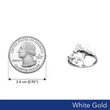 Hammerhead Shark Solid White Gold Wrap Ring WRI2555