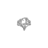 Love of The Mythical Celtic Heart Raven Solid Gold Ring GRI2565