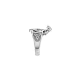 Triple Snake with Celtic Heart Solid Gold Ring GRI2567