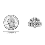 Triple Snake with Celtic Heart Solid Gold Ring GRI2567